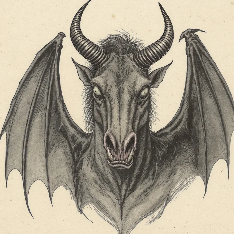 An original illustration of The Jersey Devil, the cryptid of Pine Barrens, New Jersey