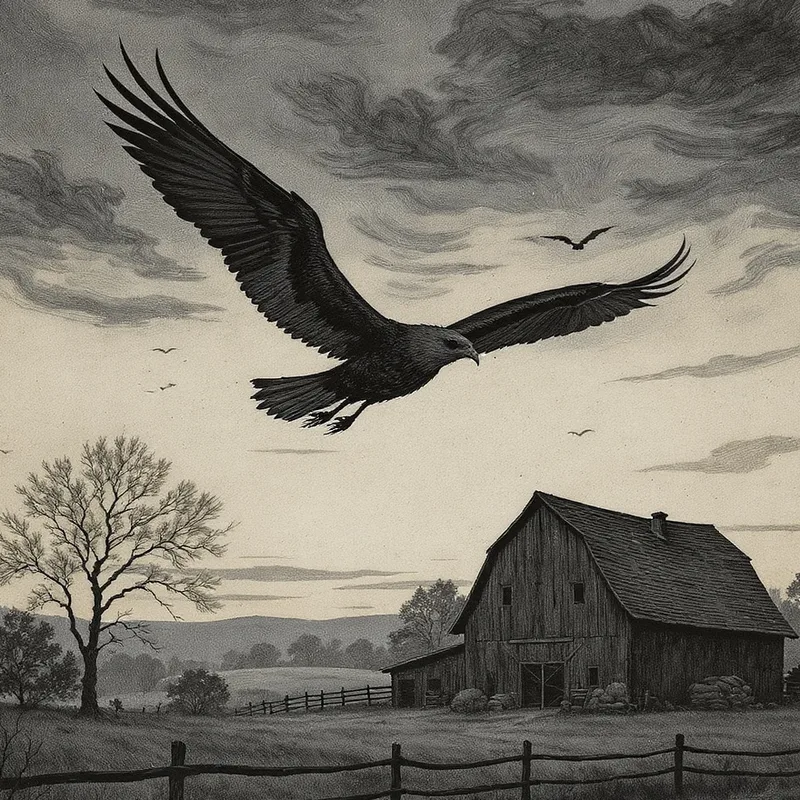 An original illustration of The Snallygaster in its habitat, Frederick County, Maryland