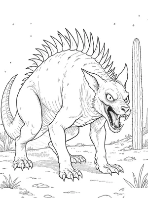The Chupacabra coloring page thumbnail