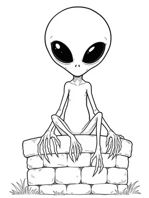 The Dover Demon coloring page thumbnail