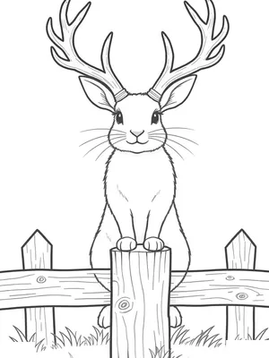 The Jackalope coloring page thumbnail