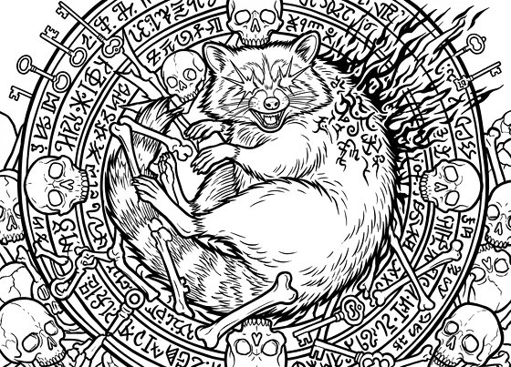 Jimothy the Cryptid coloring page thumbnail