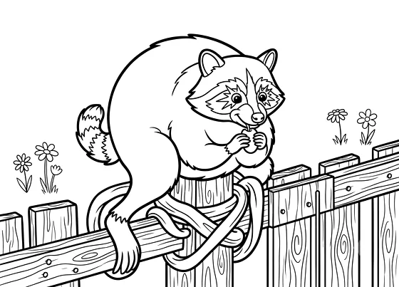Jimothy on the Fence coloring page thumbnail