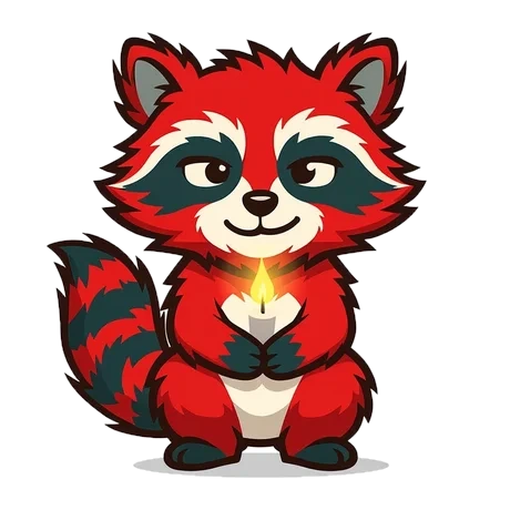 a Bot Menagerie raccoon offering a vigil to Jimothy