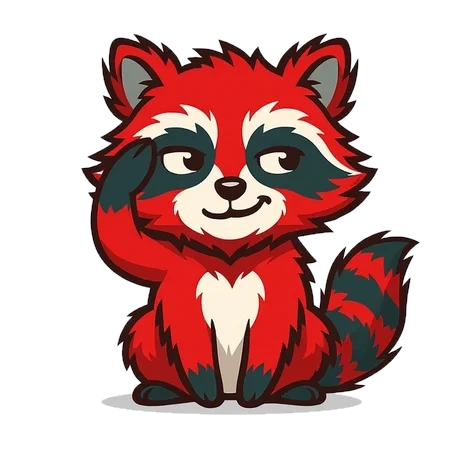 a Bot Menagerie raccoon offering a salute to Jimothy