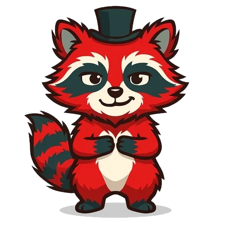 a Bot Menagerie raccoon offering a tip of the hat to Jimothy