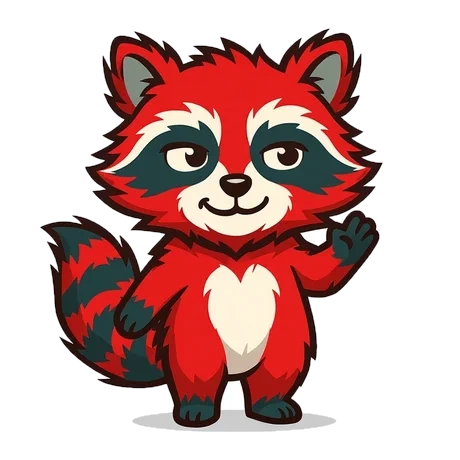 a Bot Menagerie raccoon offering a wave to Jimothy
